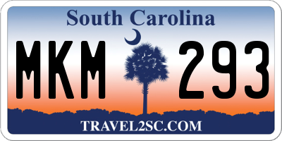 SC license plate MKM293