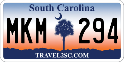SC license plate MKM294