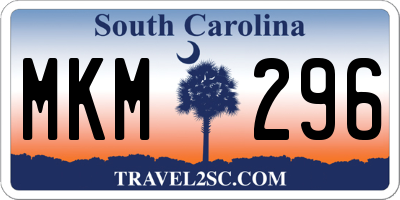 SC license plate MKM296