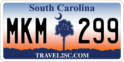 SC license plate MKM299