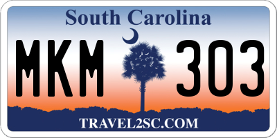 SC license plate MKM303