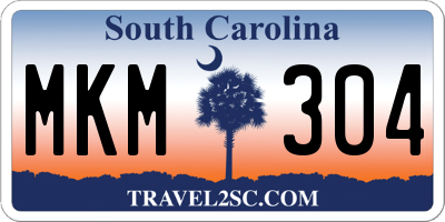 SC license plate MKM304