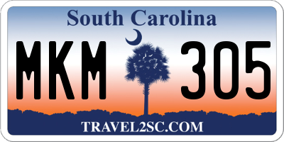 SC license plate MKM305