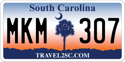 SC license plate MKM307