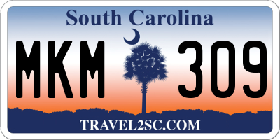SC license plate MKM309
