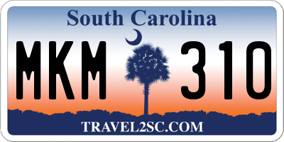 SC license plate MKM310