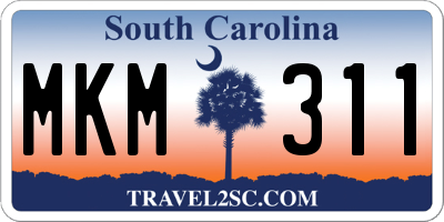 SC license plate MKM311