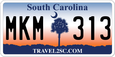 SC license plate MKM313