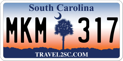 SC license plate MKM317