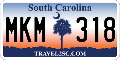 SC license plate MKM318