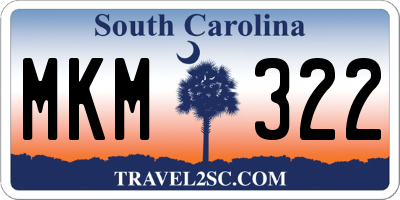 SC license plate MKM322