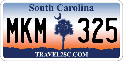 SC license plate MKM325