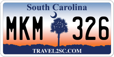 SC license plate MKM326