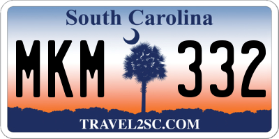 SC license plate MKM332