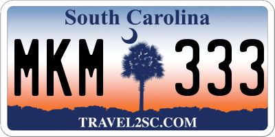 SC license plate MKM333