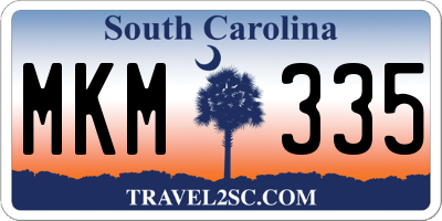 SC license plate MKM335