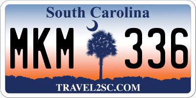SC license plate MKM336