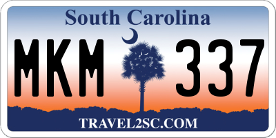 SC license plate MKM337