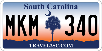 SC license plate MKM340