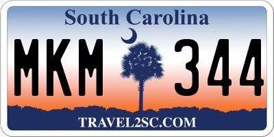 SC license plate MKM344