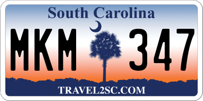 SC license plate MKM347