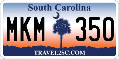SC license plate MKM350