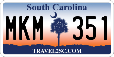 SC license plate MKM351