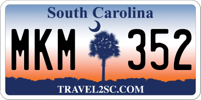 SC license plate MKM352
