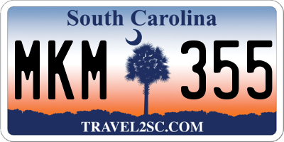 SC license plate MKM355