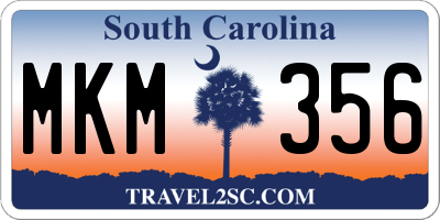SC license plate MKM356