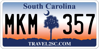 SC license plate MKM357