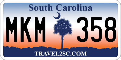 SC license plate MKM358
