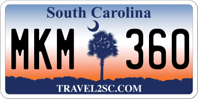 SC license plate MKM360