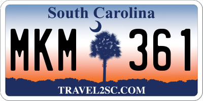 SC license plate MKM361