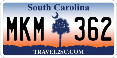 SC license plate MKM362