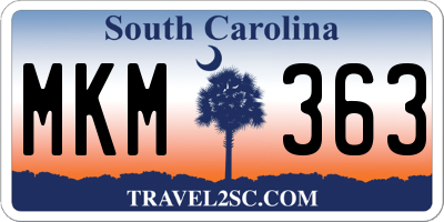 SC license plate MKM363