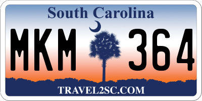 SC license plate MKM364