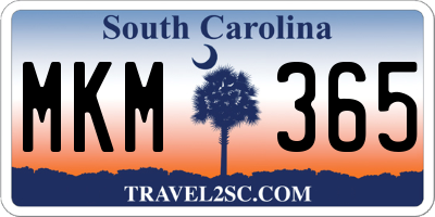SC license plate MKM365