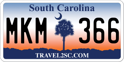 SC license plate MKM366
