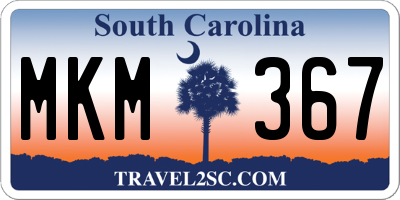 SC license plate MKM367