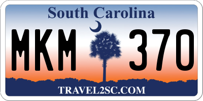 SC license plate MKM370