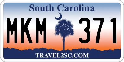 SC license plate MKM371