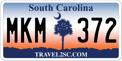 SC license plate MKM372