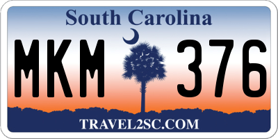 SC license plate MKM376