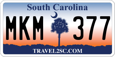 SC license plate MKM377