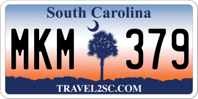SC license plate MKM379