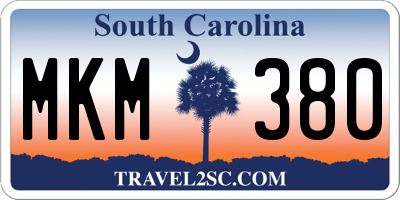SC license plate MKM380