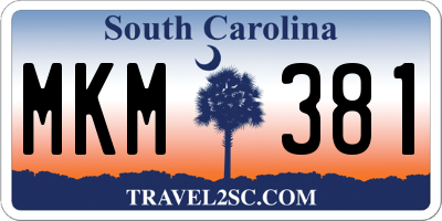SC license plate MKM381