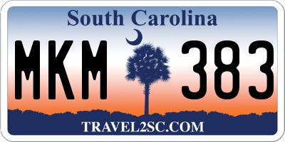 SC license plate MKM383