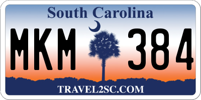 SC license plate MKM384